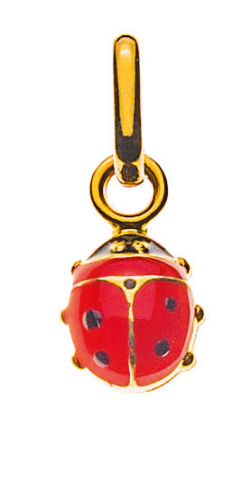 Anhänger Marienkäfer klein (Gelbgold 750)