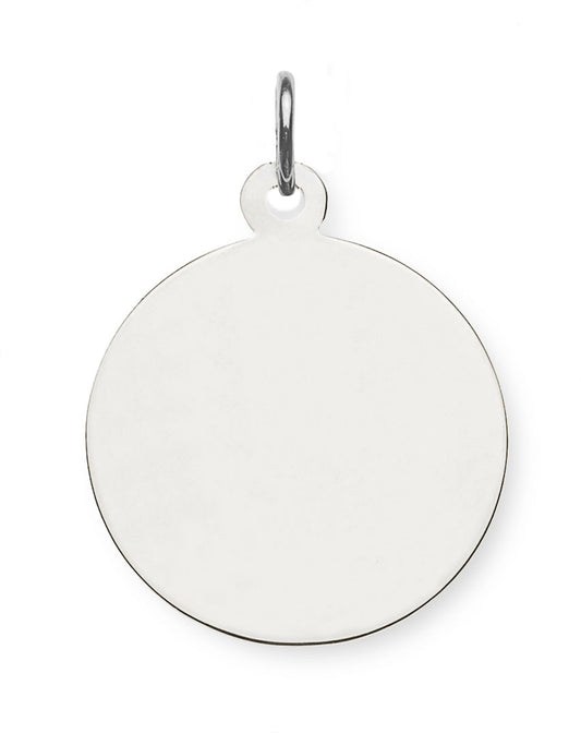 Anhänger Gravurplatte poliert (Weissgold 750)