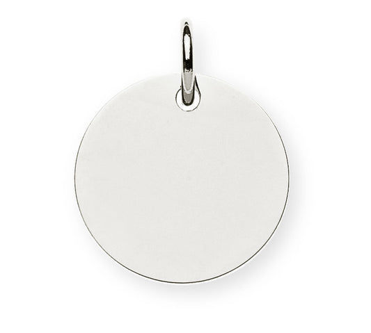Anhänger Gravurplatte poliert (Weissgold 750)
