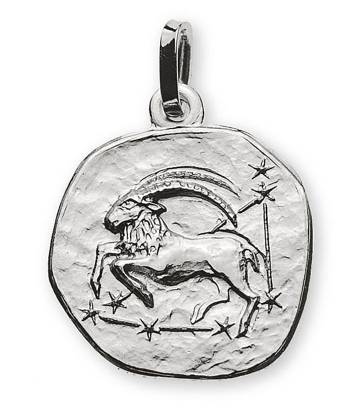 Sternzeichen Steinbock mit Sternbild (Weissgold 750)