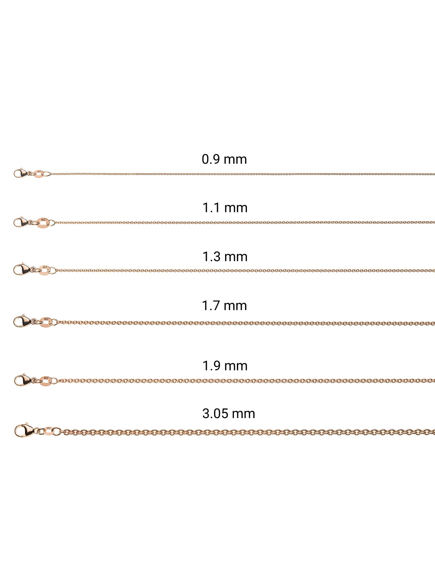 Halskette Rundanker (Rosegold 750)