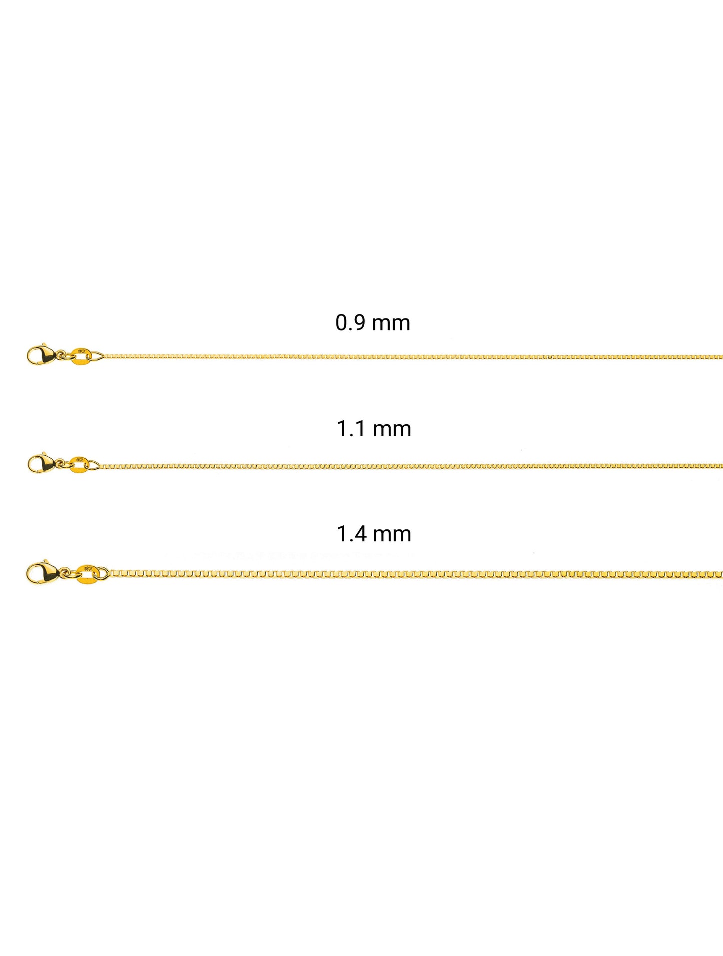 Halskette Venezianer diamantiert (Gelbgold 375)