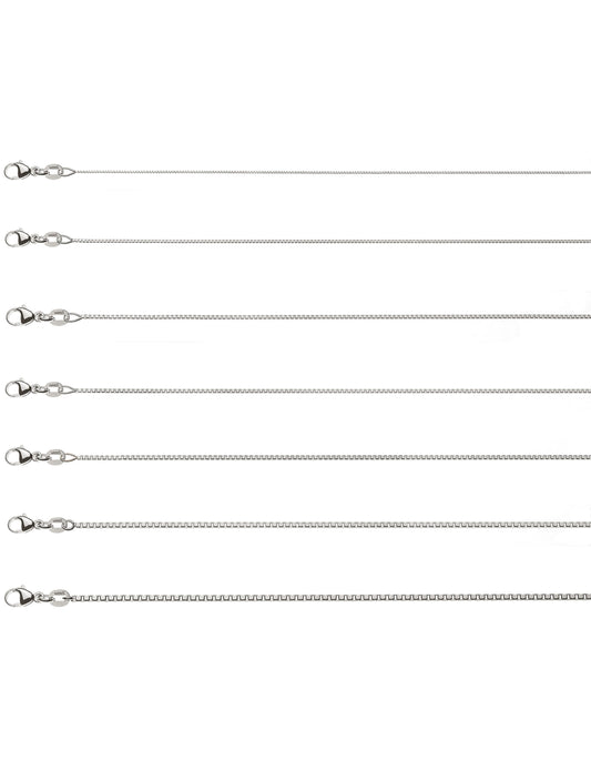 Halskette Venezianer diamantiert (Weissgold 750)