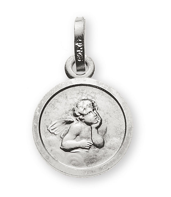 Engel Medaille (Weissgold 750)