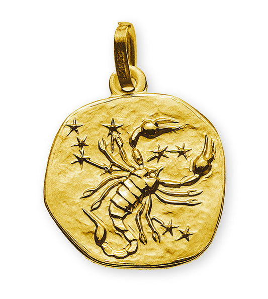 Sternzeichen Skorpion mit Sternbild (Gelbgold 750)