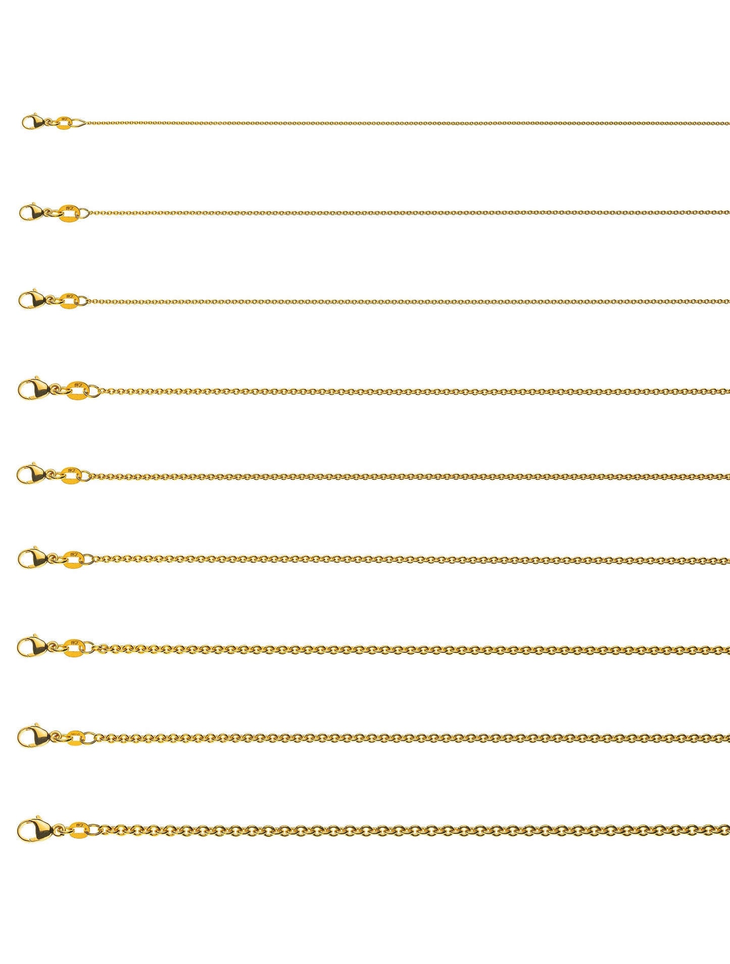 Halskette Rundanker (Gelbgold 750)