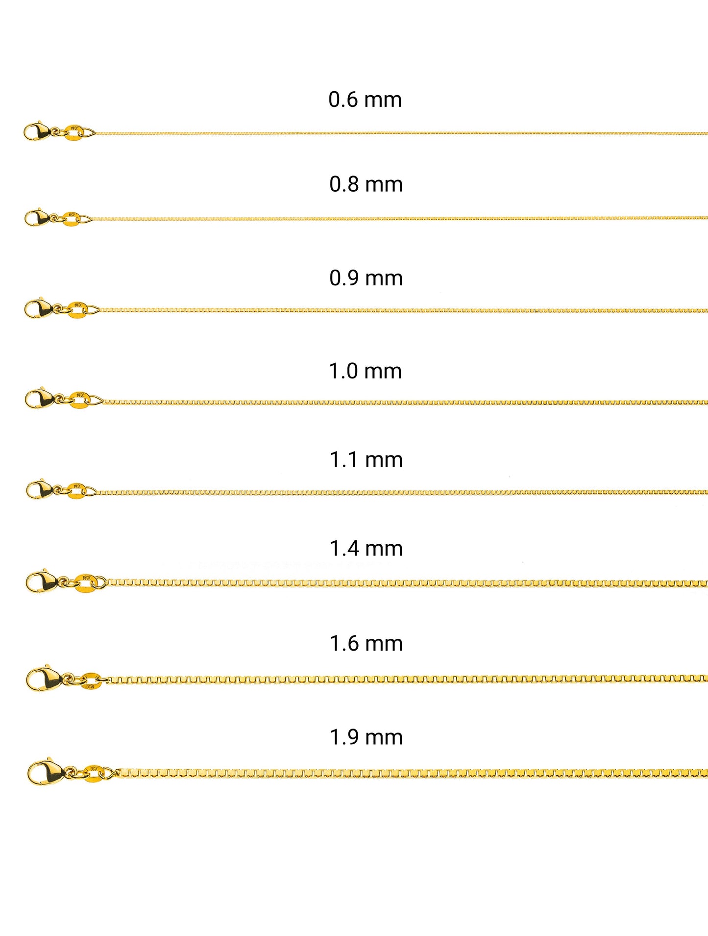 Halskette Venezianer diamantiert (Gelbgold 750)